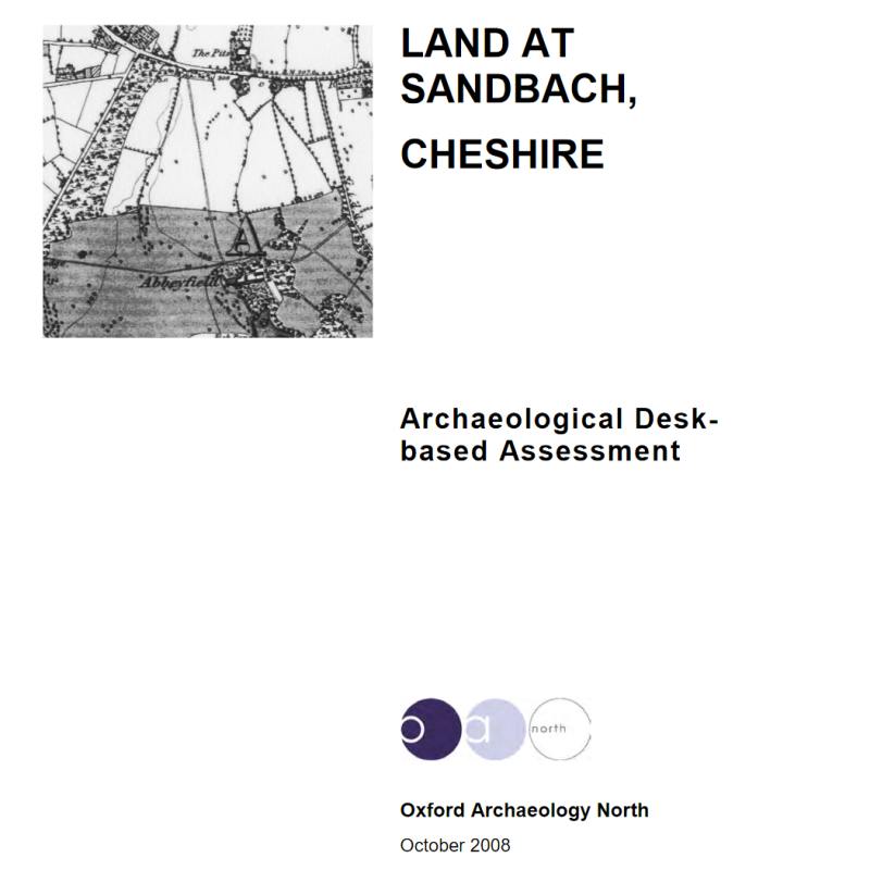 Land at Sandbach, report