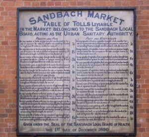 Sandbach market tolls